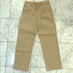 Lands' End Kids 12 Pleated Front Khaki